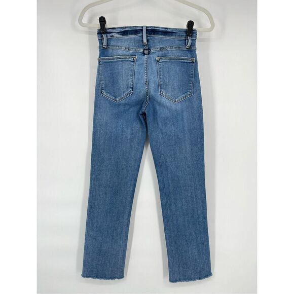 FRAME Le High Straight High Rise Roxton Super Stretch Size 25 StyleLHSTRE230 EUC - Picture 2 of 9